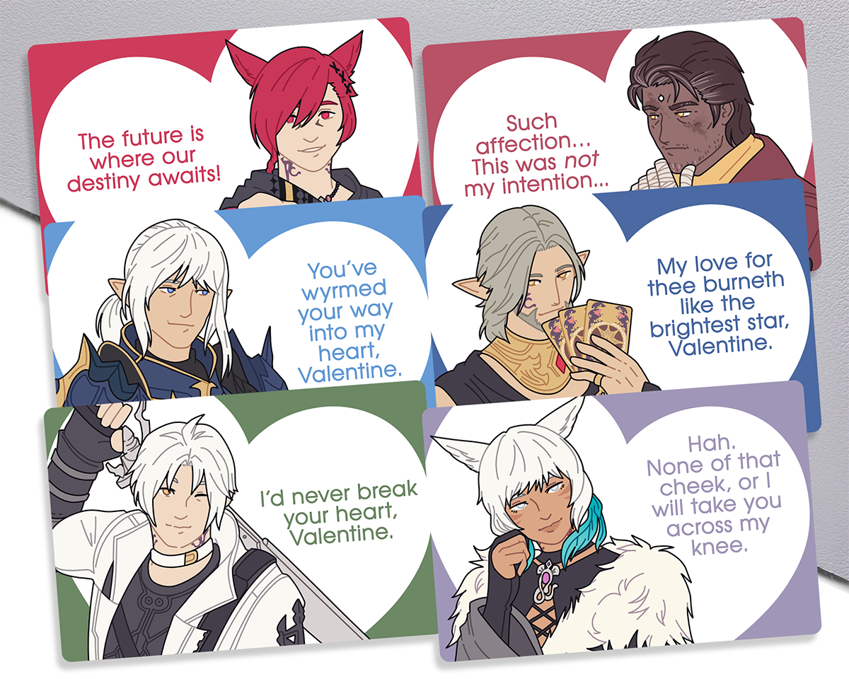 FFXIV Valentine&#39;s Cards