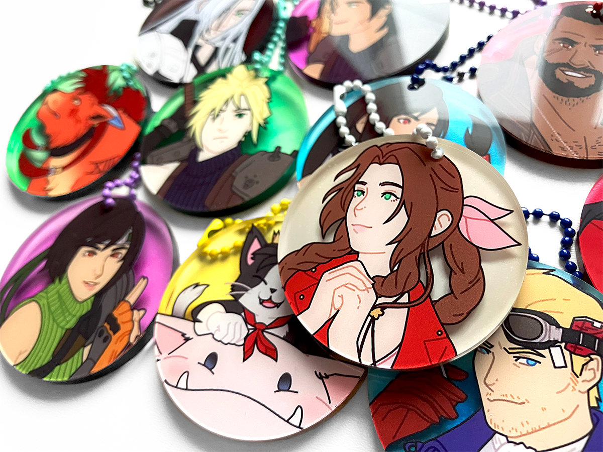 FFVII Materia Keychains